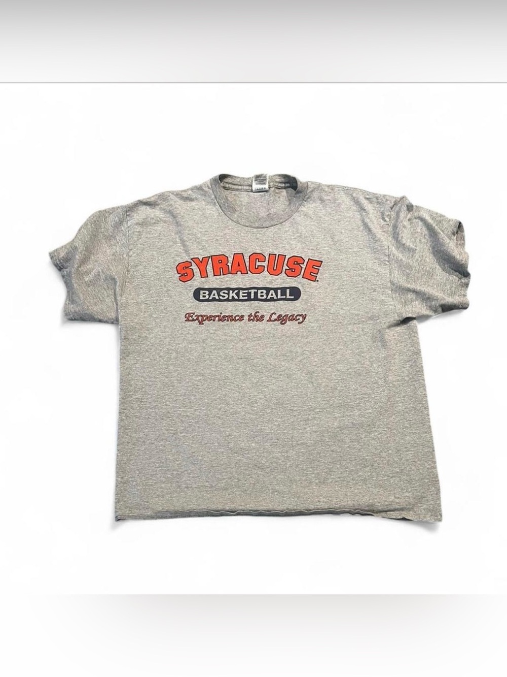 MV Sport Syracuse Basketball Gray T‑Shirt with Orange & Black Print